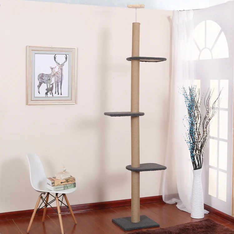 

Imported Pine Cat Climbing Solid Wood Tongtian Column Cat Furniture Cat Platform Cat Tree Indomitable Factory Outlet