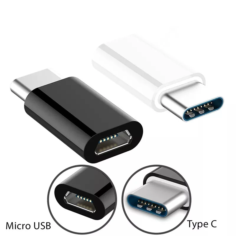 

2 PCS Micro USB to Type C USB3.0 OTG Adapter Connector Charging For HUAWEI P30 XIAOMI S10 S10+ Data Cable