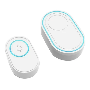 

New Home Wireless Doorbell Alarm Smart Music Doorbell Live Sound and Light Alarm System with Anti-Disassembly(EU Plug)