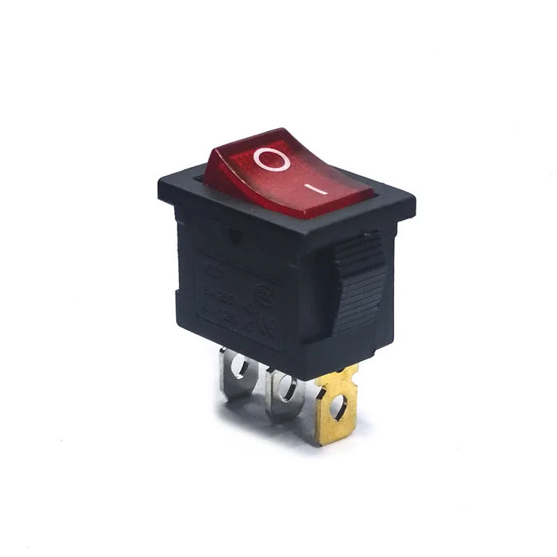 10pcs 20pcs 2color KCD1 21 * 15 LED 3-pinSPST 250V 6A marine red switch SPST ON / OFF embedded rocker position with light | Обустройство
