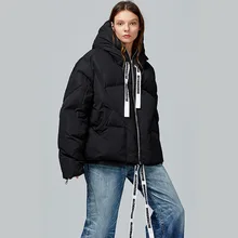 Большой размер, теплый зимний пуховик, модная одежда, тонкие пуховики, женские куртки с длинным рукавом, белый утиный пух, пальто, женская верхняя одежда