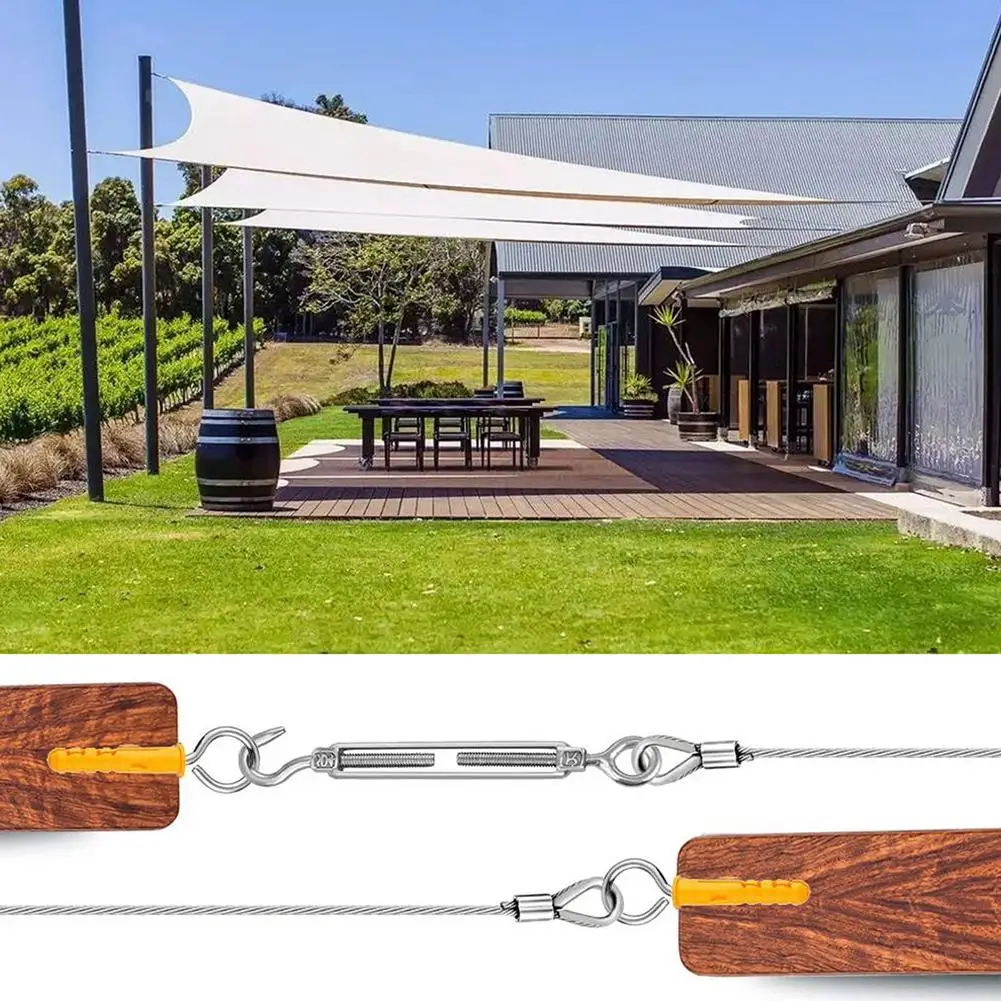 30/20/15/10 M Outdoor Light Hanging Kit Wire Rope Steel PVC Coated Flexible Wire Rope Clothesline Cable Acero Tendedero Ropa 5