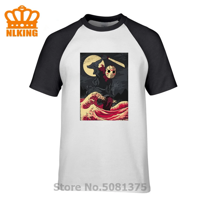 

Japan style Friday the 13th design Crystal Lake Demon Jason Voorhees T-Shirt Horror Friends Pennywise Michael Myers Men Tshirt