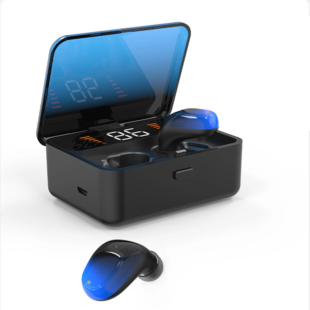 Новые Bluetooth наушники V5.0 Touch беспроводные наушники 9D стерео спортивные водонепроницаемые гарнитура громкой связи Мощный светодиодный дисплей