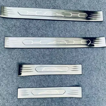 

For Toyota Harrier Venza 2020 2021 Door Sill Scuff Plate Kick Guard Pedal Threshold Step Protector Trim Cover Car Accessories