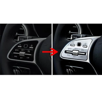 

2pcs Steering Wheel Buttons Sequins Trim For Mercedes Benz A B C E-Class GLB GLC Car Styling Sticker Replacement Accessories