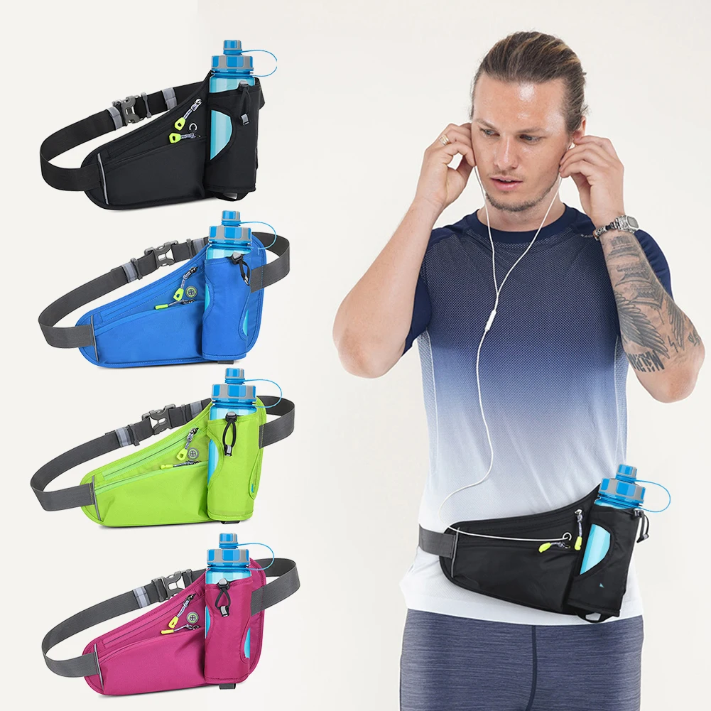 Running Fanny Pack Waist Bag With Water Bottle Holder Run Belt Men