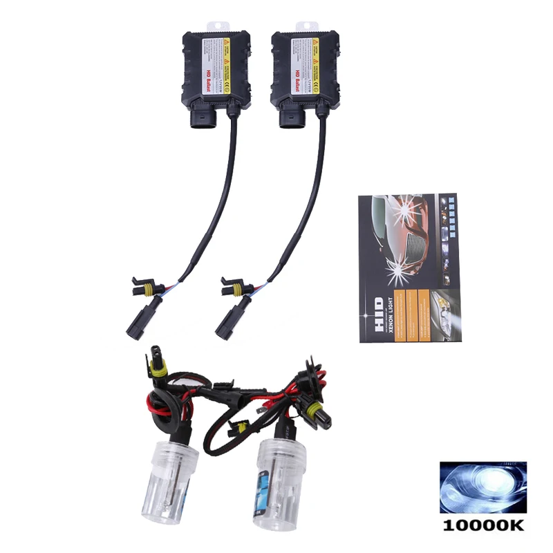 2 шт 5000 k-12000 k H1 HID Ксеноновые фары конверсионные лампы комплект 55W - Испускаемый цвет: 10000k