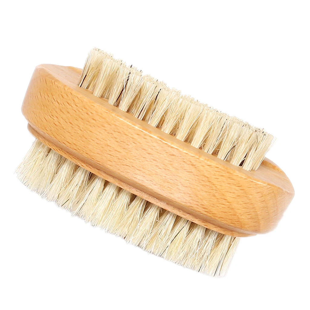 Men Women Wooden Two-sided Toe Finger Nail Brush Scrub Fingernail Toenail Cleaning Nailbrush Scrubber for Salon Home Use