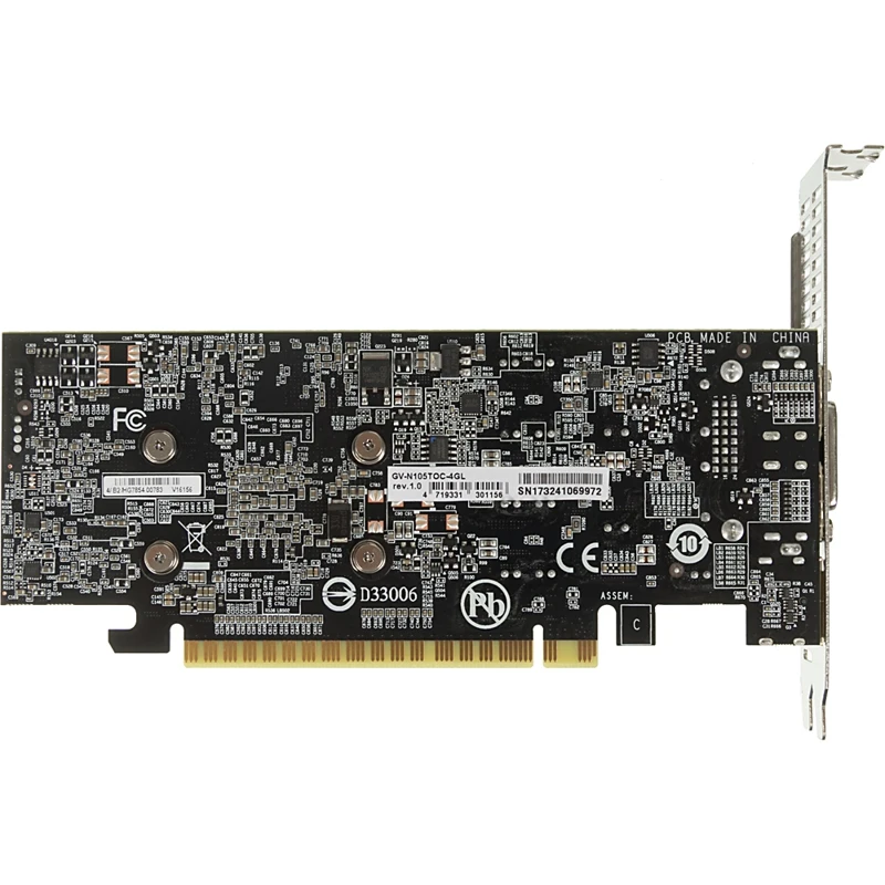 Видеокарта Gigabyte PCI-E GV-N105TOC-4GL NV GTX1050TI 4096Mb 128b GDDR5 1303/7008 DVIx1/HDMIx2/DPx1/