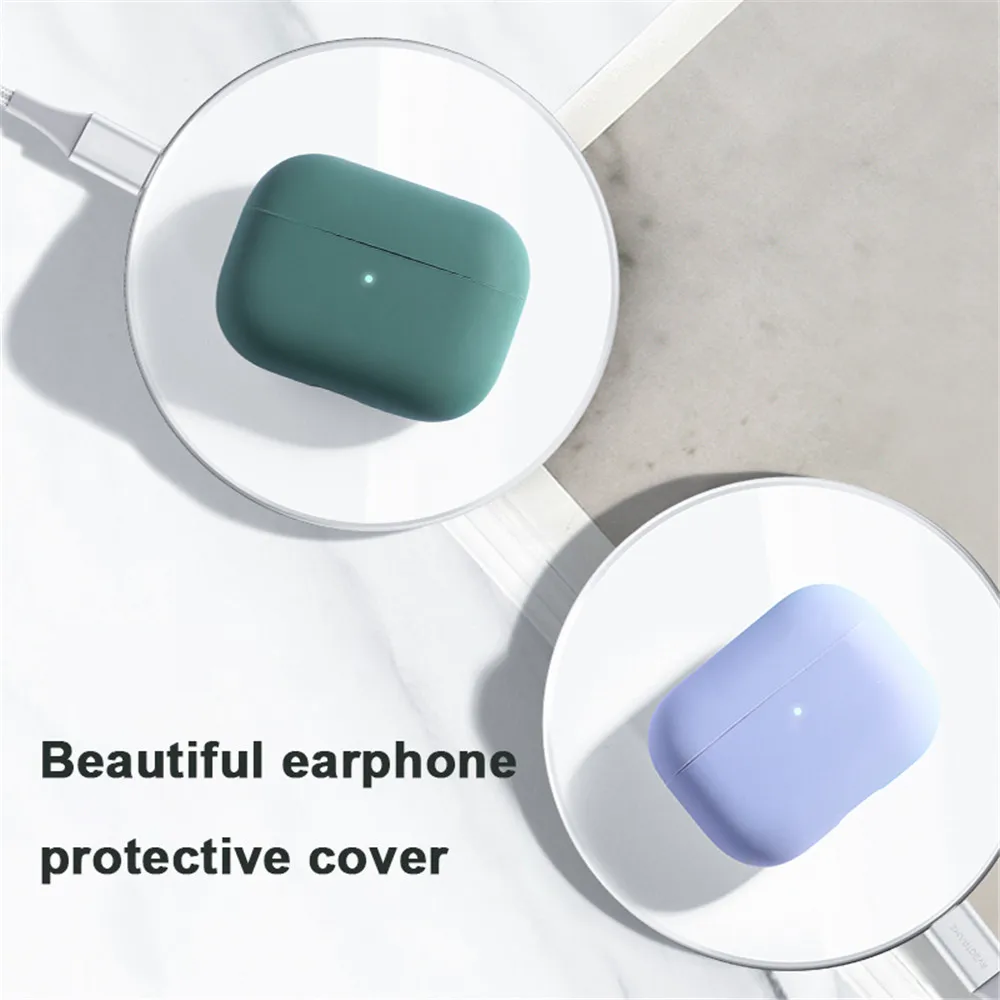 

Soft Liquid Silicone Case Suitable For AirPods 3 Wireless Bluetooth-compatible Earphone Accessories Protective Cover 16 Colors
