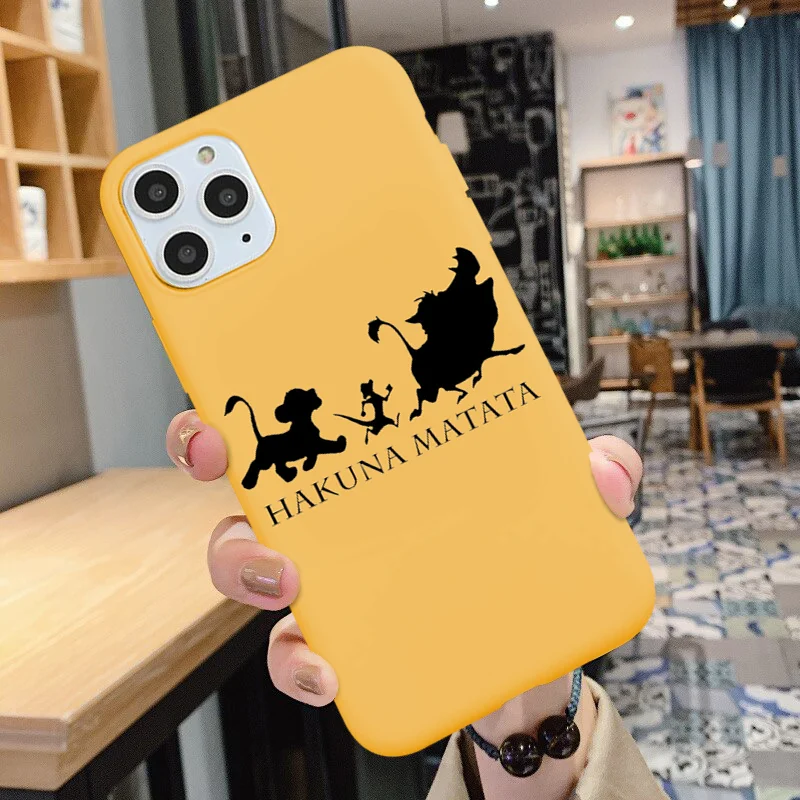 For iPhone 11 Pro X XR Xs Max The Lion King Simba Cute cartoon Case For iPhones 7 8Plus 6s Yellow Matte Soft Silicone Phone ca For iPhone 11 Pro X XR Xs Max The Lion King Simba Cute cartoon Case For iPhones 7 8Plus 6s Yellow Matte Soft Silicone Phone ca