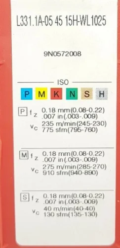10 шт. карбидные вставки L331.1A-054515H WL 1025