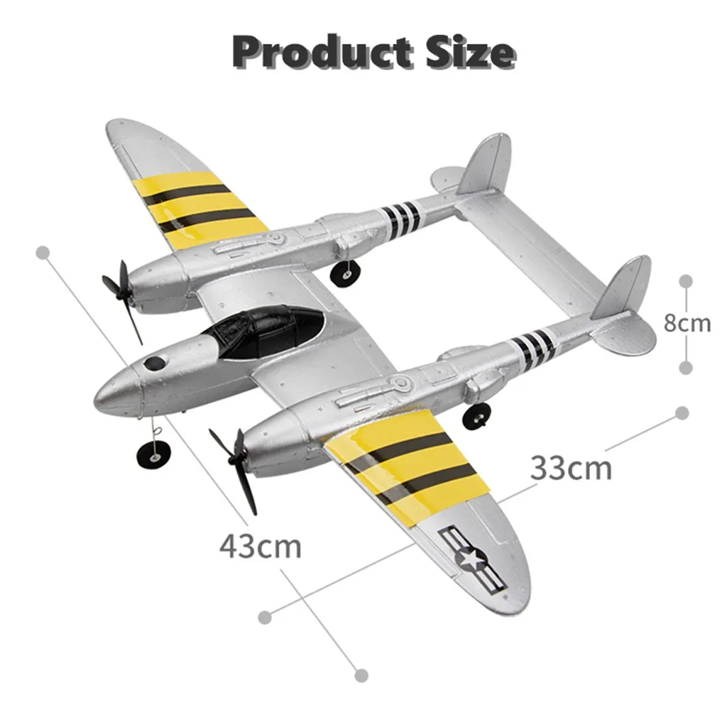 FX-816 P38 2,4 ГГц размах крыльев RC Fighter авиасимулятор модель самолета RC Самолеты дистанционного управления игрушки