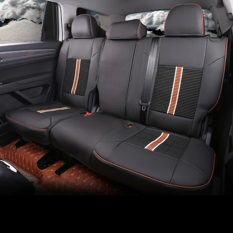 Чехлы для автомобильных сидений, набор кожаных чехлов для Volkswagen Teramont Atlas,-Н. В., автомобильные Чехлы, стильные Защитные подушки для сидений, аксессуары