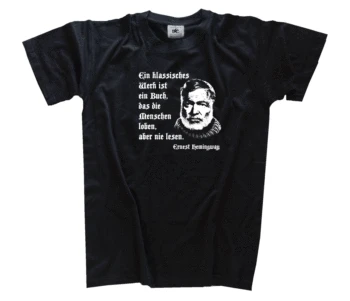 

Ernest Hemingway - One Classic Plant Ist Ein Book Which The Men's T-Shirt S-3XL Short Sleeve Discount 100 % Cotton T Shirts