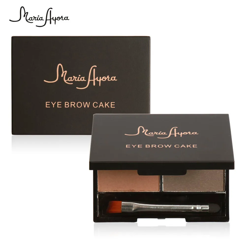 

MARIA AYORA 2 Color Eye Shadow Eyebrow Powder Make Up Palette Women Beauty j812