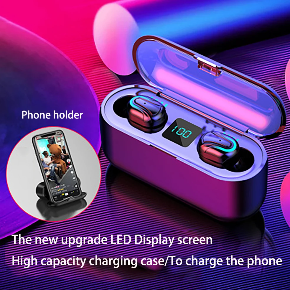 TWS Q32-1 Беспроводная bluetooth-гарнитура 5 0 LEDpower дисплей HIFI сабвуфер водонепроницаемая