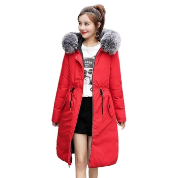

2019 Long Down Jacket Winter Women Large Size Both Size Can Be Worn Female Down Coat Plus Size Hooded With Fur Collar