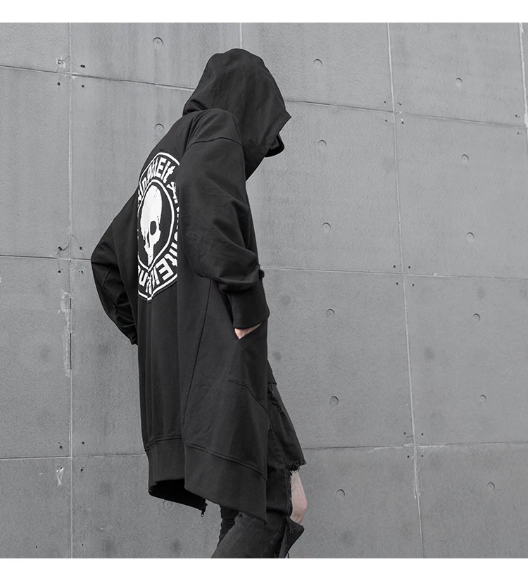 2019ss мужские хлопковые длинные толстовки, свитшоты Owen Ro Gothic High Street толстовка с капюшоном в стиле хип-хоп панк Ro Man Роскошная брендовая одежда черного цвета