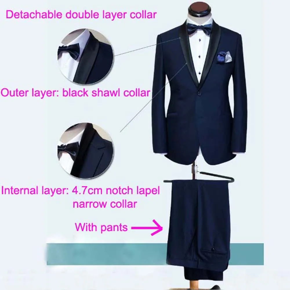 Skyfall Navy Blue Tuxedo Men Suit Custom Made Suits Tailor Made Suit Wedding Suits For Men Bespoke Smoking Groom Tuxedos For Men