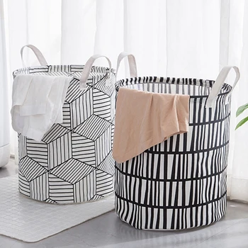 

Household Cloth Dirty Clothes Basket Folding Large Clothes Dirty Clothes Storage Basket Storage Laundry Bathroom Hot