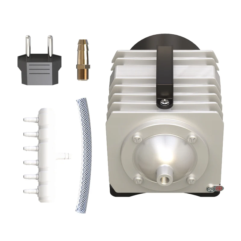 45 Вт 220V 70L/мин Elektromagnetische Luchtcompressor пышности Zuurstof аквариум Visvijver компрессор Hydrocultuur воздуха Beluchter помпа