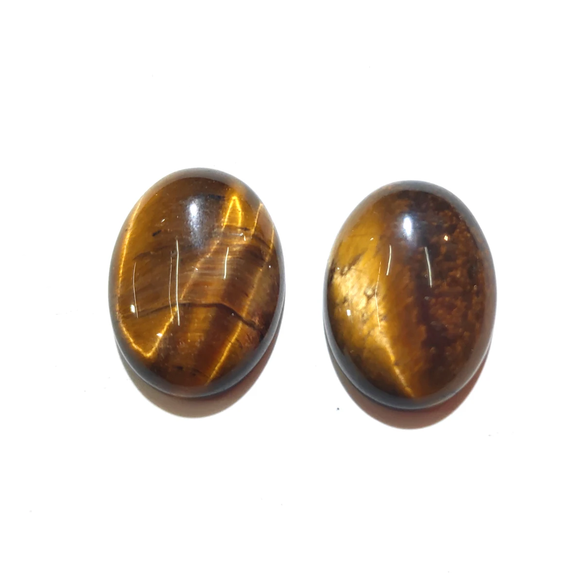 

10 PCS Natural Semi-precious Stone Tiger Eye Stone Oval Ring Face Jewelry Making Necklace Earrings Ring Accessories Gift