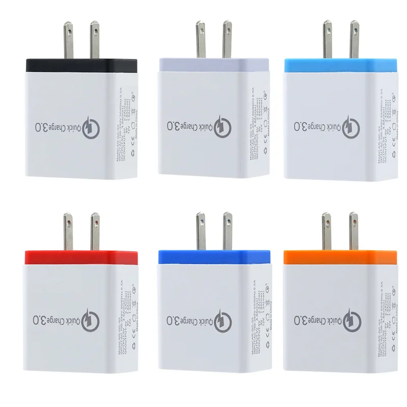 

Universal USB Quick charge 3.0 for Iphone 7 8 EU US Plug Mobile Phone Fast charger charging for Samsug s8 s9 for Huawei p20 p30