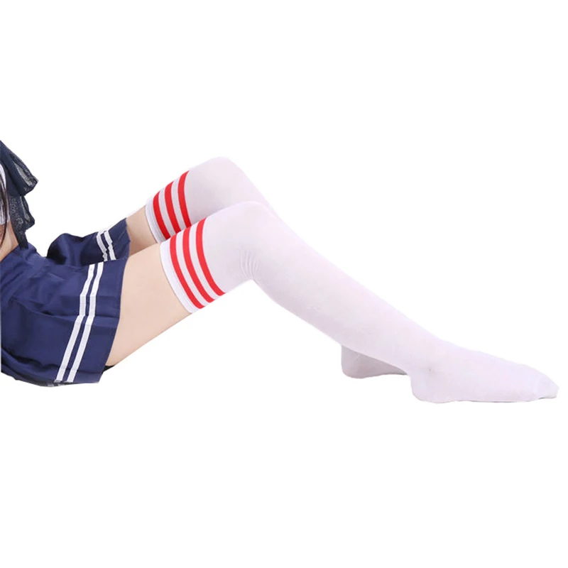1Pair Girls Long Knee Socks Women Stockings Sexy Fashion Autumn Winter Warm Over Knee Nylon Solid Color Long Thigh High Socks