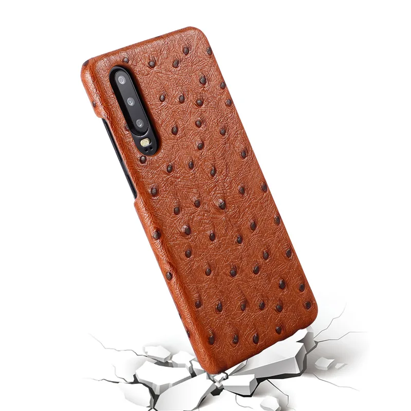 BestNull первый слой воловьей кожи страуса шаблон задняя крышка чехол для huawei P30 смартфон