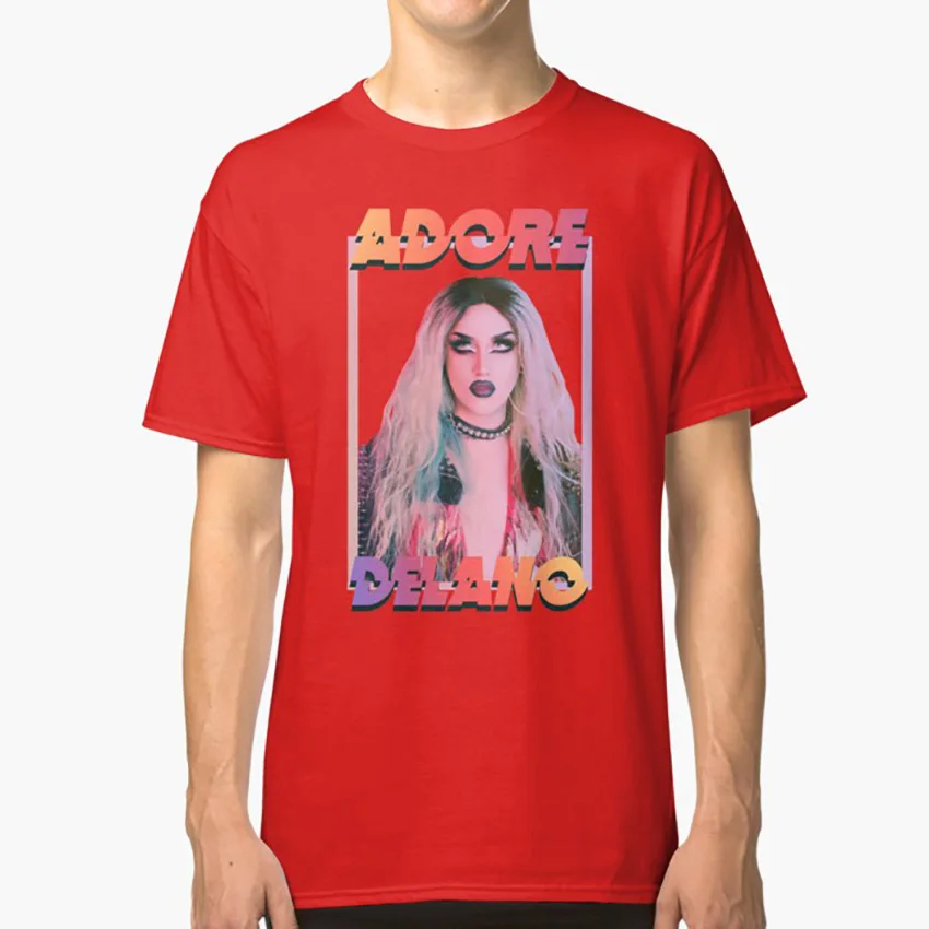 Красный ADORE DELANO футболка adore delano rpdr rupauls drag racing drag queen Бьянка река Кортни - Цвет: Красный