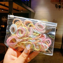 Bande de caoutchouc élastique en peluche douce pour bébé, 100 pièces, chouchous, support de bandeau, accessoires pour cheveux doux 