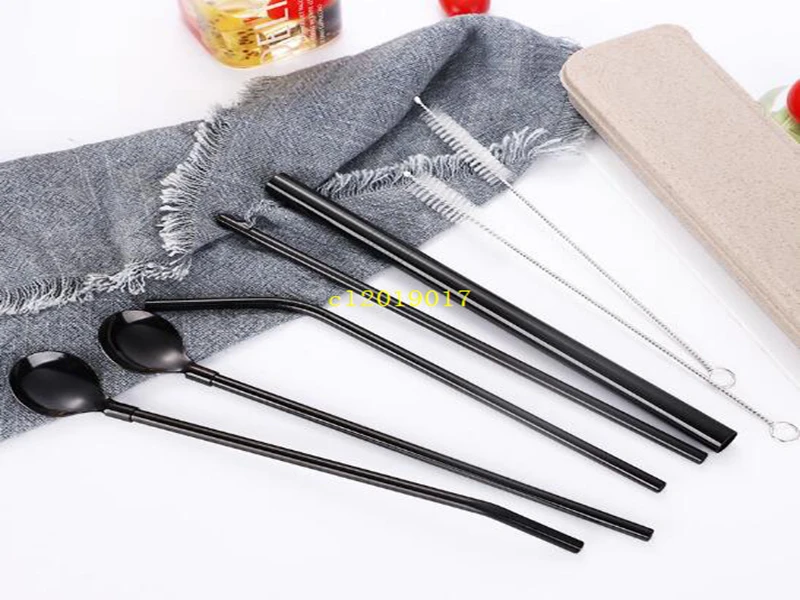 7 штук 304 соломинки из нержавеющей стали креативная портативная коробка Домашний