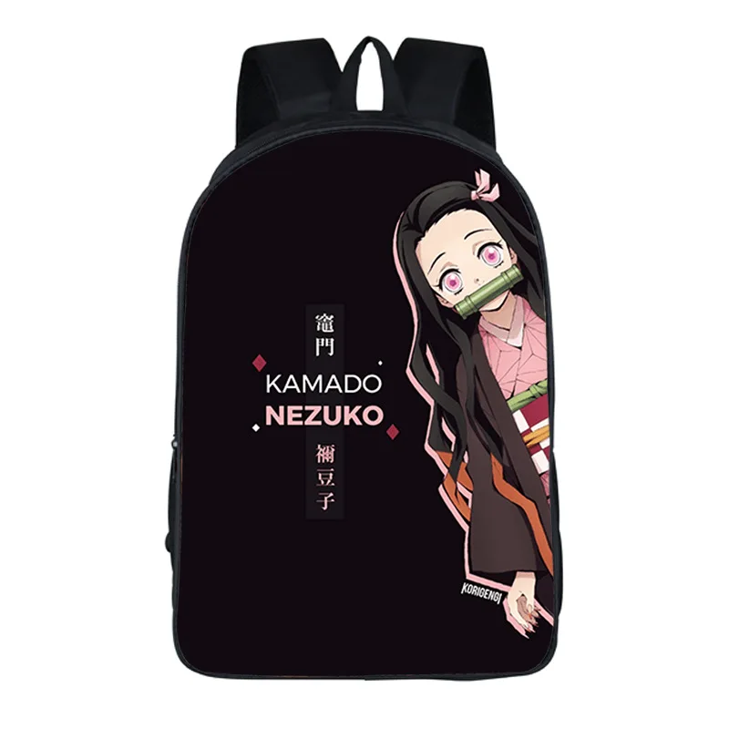 Рюкзак Kimetsu no Yaiba для девочек-подростков; школьная сумка для книг; дорожная сумка для студентов; Mochilas; 16 дюймов