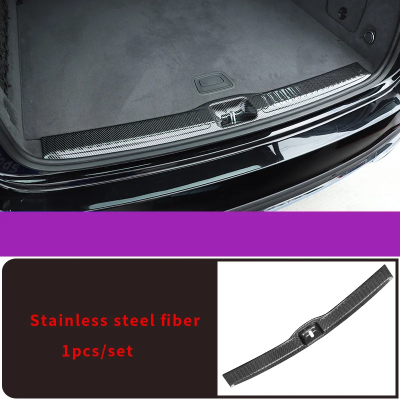 stainless fiber 2pcs Накладка багажника для Mercedes gle w167 gle carbon gle gle 350/amg 450 500e аксессуары для внешней отделки - Название цвета: stainless fiber 2pcs