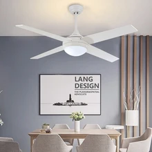 110V 220V Ceiling Fan Fans Lamp with Remote Control Nordic Modern Light Bedroom Living Room Restaurant Solid Wood LED