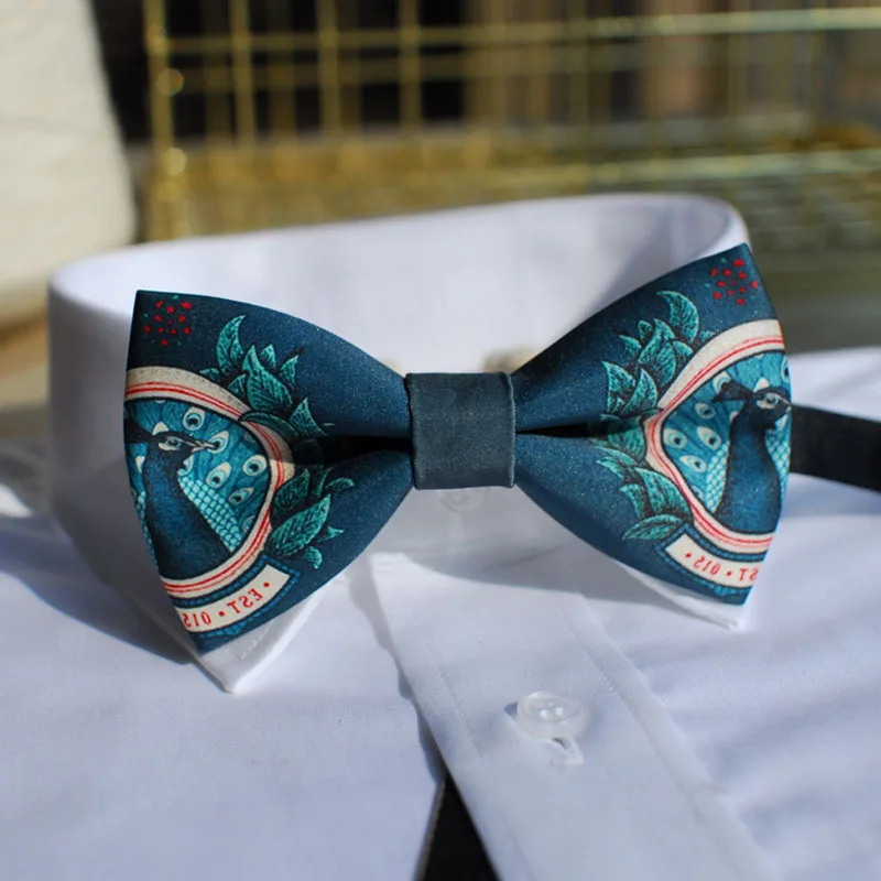 Бесплатная доставка новинка мужской галстук бабочка с принтом жениха для