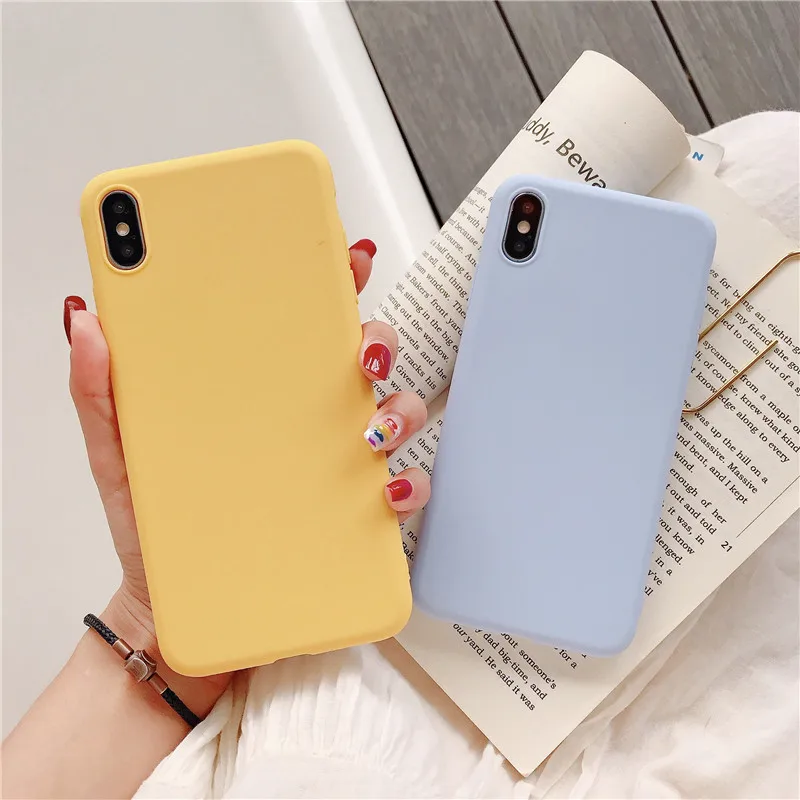 Soft Silicone Case For Samsung Galaxy A6 A9 A7 A70 A60 A50 A40 A30 A20S A10S M20 M30 M40 S8 S9 S10 Plus Candy Color Cover