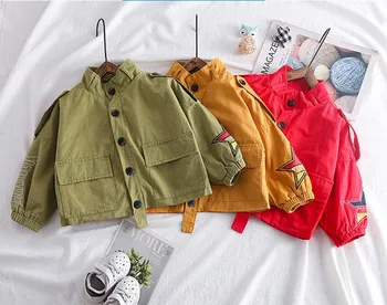 

80-105cm height new 2019 autumn boys cotton jackets 1pc fashion style casual kids jackets for boy