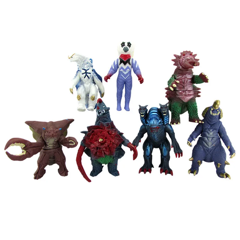 Детские игрушки модель Ultraman Monster Galaxy Superman Gojira Babalu Star Button Monsters Kaiju рождественские