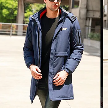 

Men's Winter Pure Color Cotton Thickening Warm Hooded Cotton Padded Coat Softshell Hunt Hike Jacket Detachable Hood Y10.31