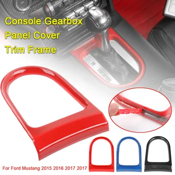 

For Ford Mustang 2015 2016 2017 2017 Carbon Fiber Style Console Gearbox Panel Cover Trim Frame