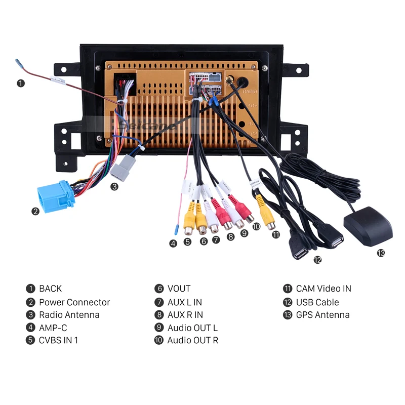  Higher Version RAM 2GB+ROM 32GB Android 8.1 Car GPS Navigation Unit Player For 2005-2015 Suzuki GRA