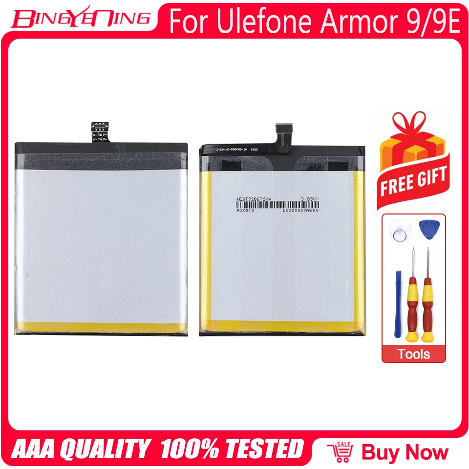 Аккумулятор 6600 мАч для Ulefone Armor 9 Высококачественная запасная батарея 9E с