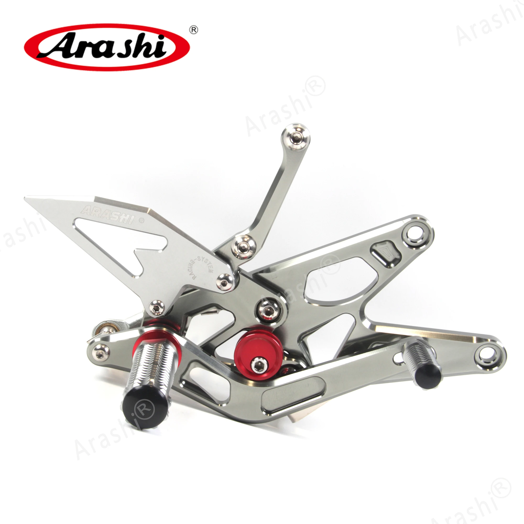 Arashi CNC Регулируемая подножка для YAMAHA YZF R1 2004 2005 2006 подножки задние наборы Rearsets YZF-R1 04 05 06 Алюминий Серебро