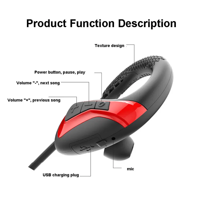 8G IPX8 водонепроницаемый MP3 музыкальный плеер плавание ming Bluetooth наушники гарнитура Спорт Дайвинг бег стерео плавание HIFI MP3 плеер