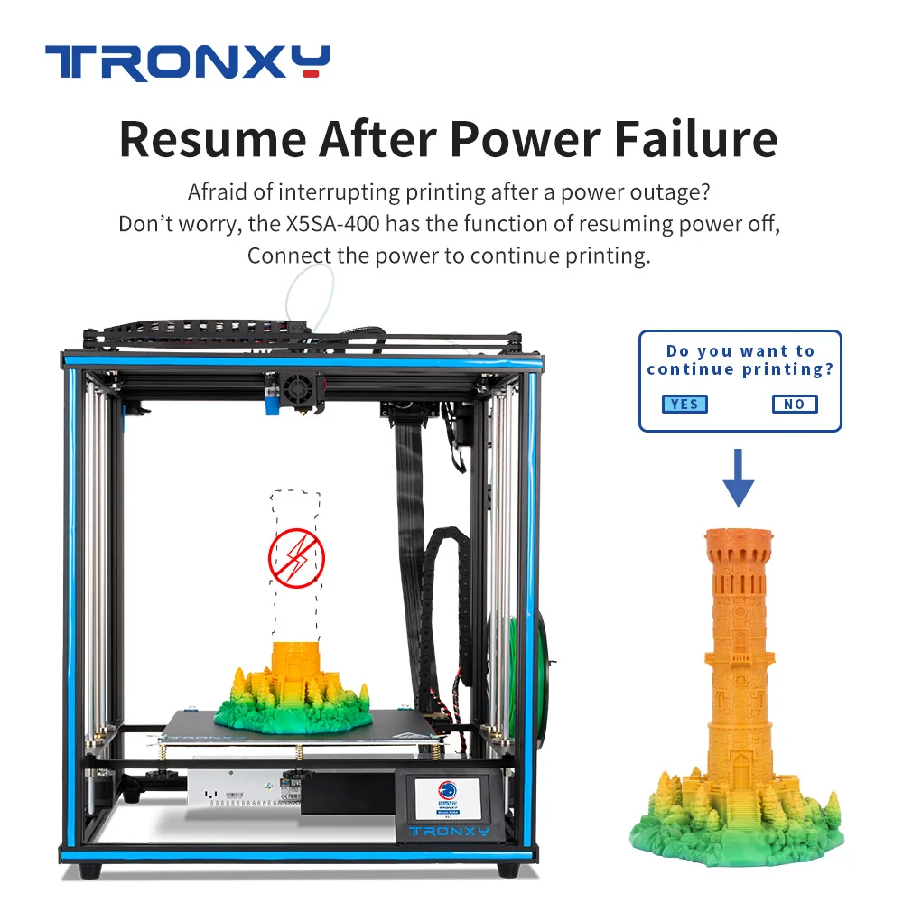 Tronxy 2021 обновленная X5SA 400 высокой точности 3D принтеры Diy Наборы с широкоформатной