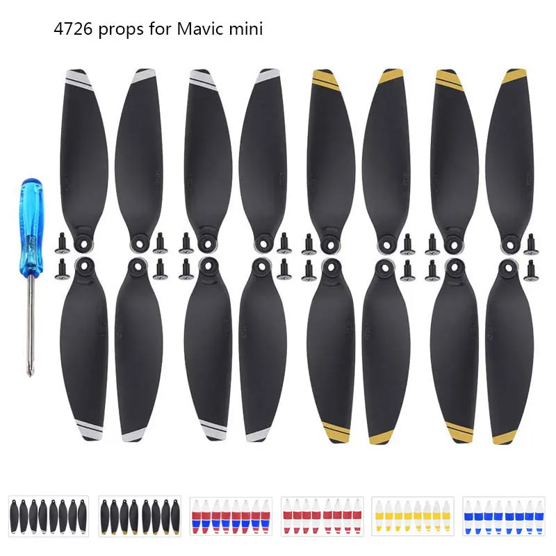 

16PCS Replacement Propeller for DJI Mavic Mini Drone 4726 Light Weight Props Blade Wing Fans Accessory Spare Parts Screw Kits