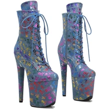 

Leecabe 20CM/8inches lady ankle boots High Heel platform Pole Dance boot